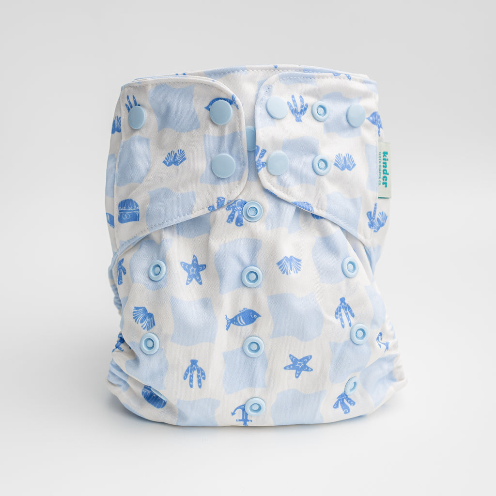 Betta Gingham by Cynthia Lai - Essential Pocket Diaper - Fish - One Size