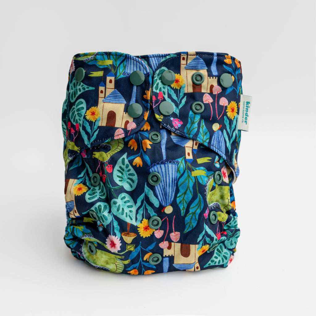 Enchanted Garden by Wonky Trumpet - Essential Hybrid Diaper Cover - Creatures - One Size