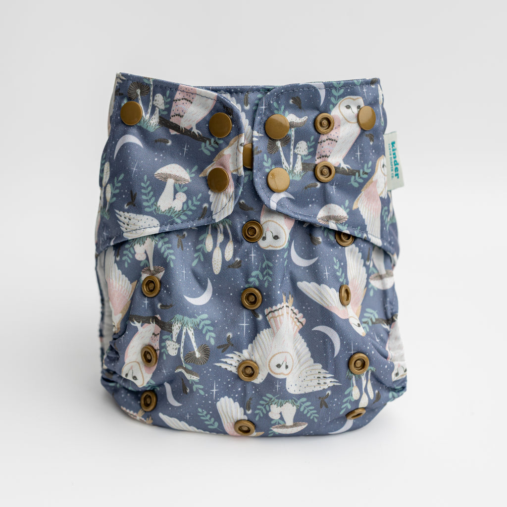 Owls at Dusk by Jeong-Yeun Arthur - Essential Pocket Diaper - Animals - One Size