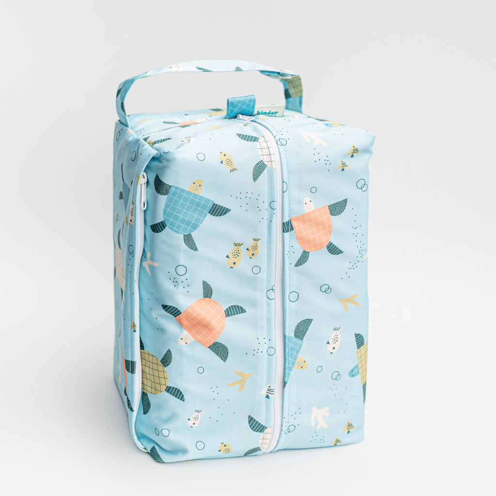 Turtally Rad - Packing Cube Wet Bag - Zipper Closure - Large