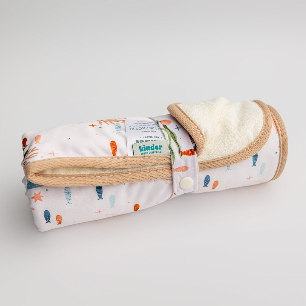 Ultra-Soft Bamboo Machine Washable and Wipeable Diaper Change Mat