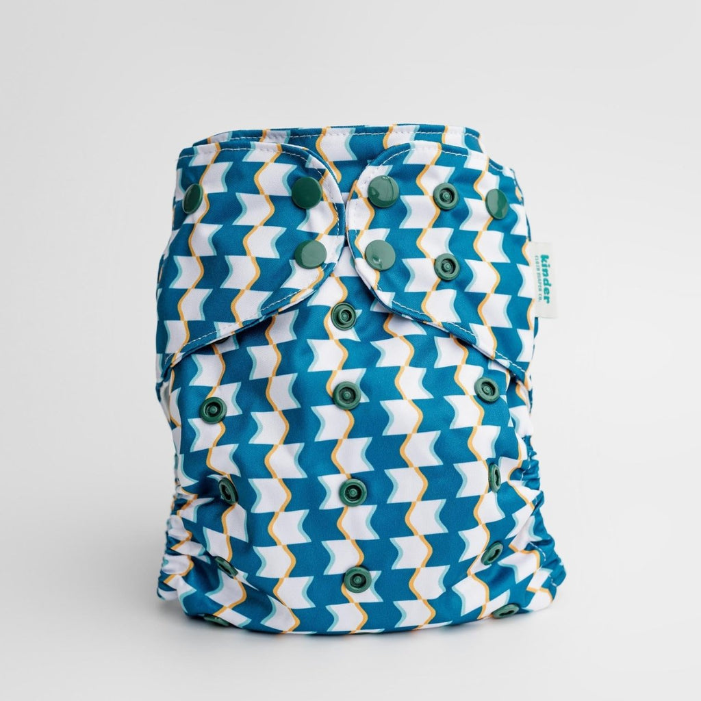 Lagoon - Modern - Cloth - Diapers - Pocket Diaper - Kinder Cloth Diaper Co. - Pittsburgh - Based - Small - Business - Woman - Owned
