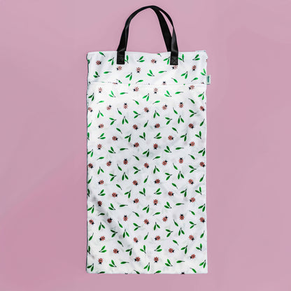 Large Zipper Hanging Wet Bag, Laundry Bag with Handles