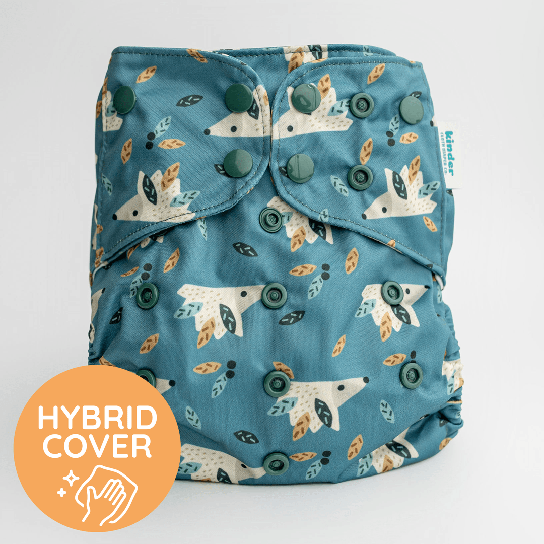 Leaves and Spikes - Modern - Cloth - Diapers - Diaper Cover - Kinder Cloth Diaper Co. - Pittsburgh - Based - Small - Business - Woman - Owned