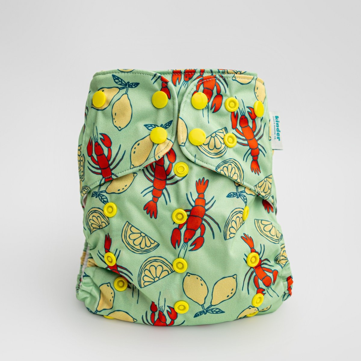 Lemon Lobsters - Modern - Cloth - Diapers - Pocket Diaper - Kinder Cloth Diaper Co. - Pittsburgh - Based - Small - Business - Woman - Owned