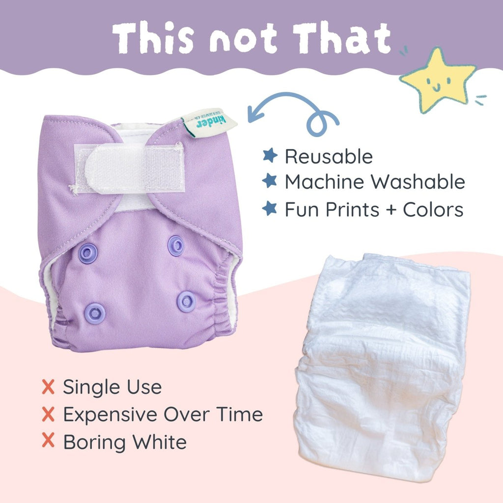 Lilac (3 Pack)-Modern-Cloth-Diapers-Pocket Diaper-Kinder Cloth Diaper Co.-Pittsburgh-Based-Small-Business-Woman-Owned