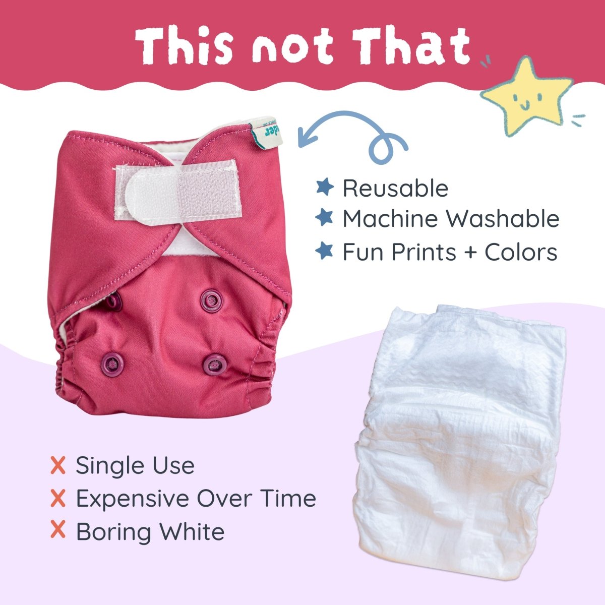 Lilac (3 Pack)-Modern-Cloth-Diapers-Pocket Diaper-Kinder Cloth Diaper Co.-Pittsburgh-Based-Small-Business-Woman-Owned