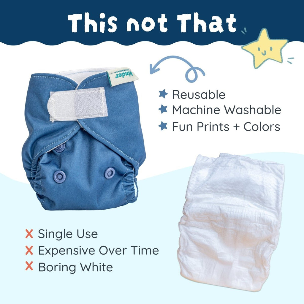 Lilac (3 Pack)-Modern-Cloth-Diapers-Pocket Diaper-Kinder Cloth Diaper Co.-Pittsburgh-Based-Small-Business-Woman-Owned