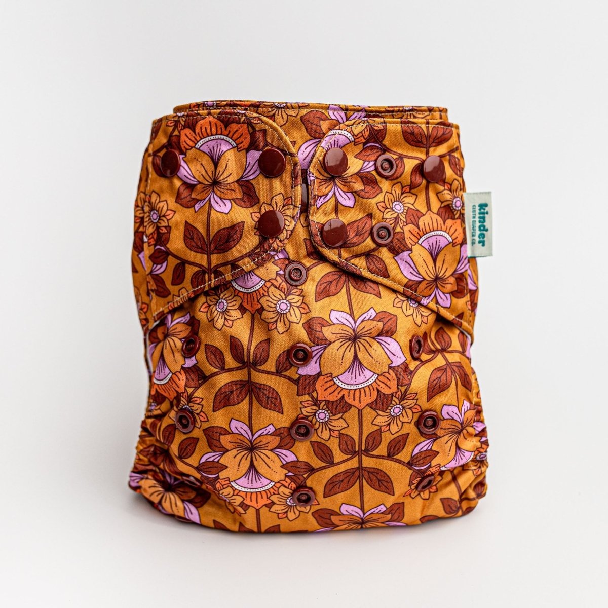 Floral: Essentials Pocket Cloth Diaper with Athletic Wicking Jersey, Grows with your Baby - Kinder Cloth Diaper Co. - 29 - 04 - 04 - modern reusable cloth diapers and more for birth to potty training - Pittsburgh Based Small Business