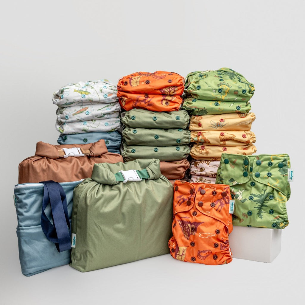 -Modern-Cloth-Diapers-New Parent Starter Bundle-Kinder Cloth Diaper Co.-Pittsburgh-Based-Small-Business-Woman-Owned