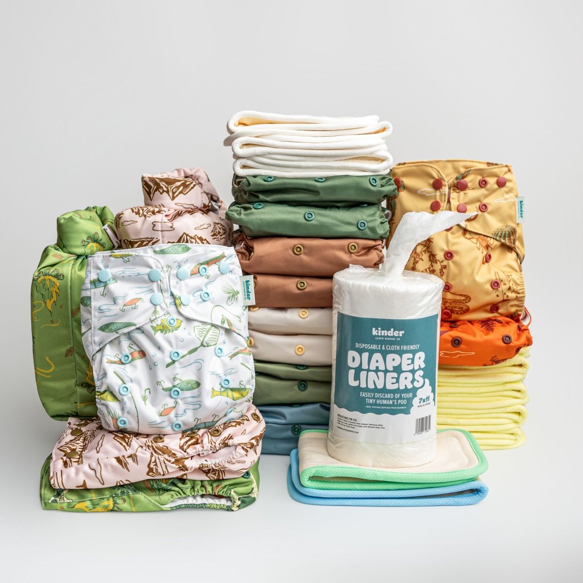 Little Explorers - Modern - Cloth - Diapers - New Parent Starter Bundle - Kinder Cloth Diaper Co. - Pittsburgh - Based - Small - Business - Woman - Owned