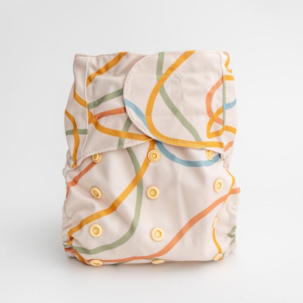Loopy Lines - Modern - Cloth - Diapers - Luxe Pocket Diaper - Kinder Cloth Diaper Co. - Pittsburgh - Based - Small - Business - Woman - Owned