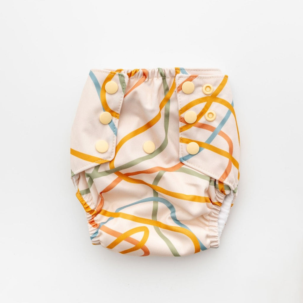 Loopy Lines - Modern - Cloth - Diapers - Training Pant - Kinder Cloth Diaper Co. - Pittsburgh - Based - Small - Business - Woman - Owned