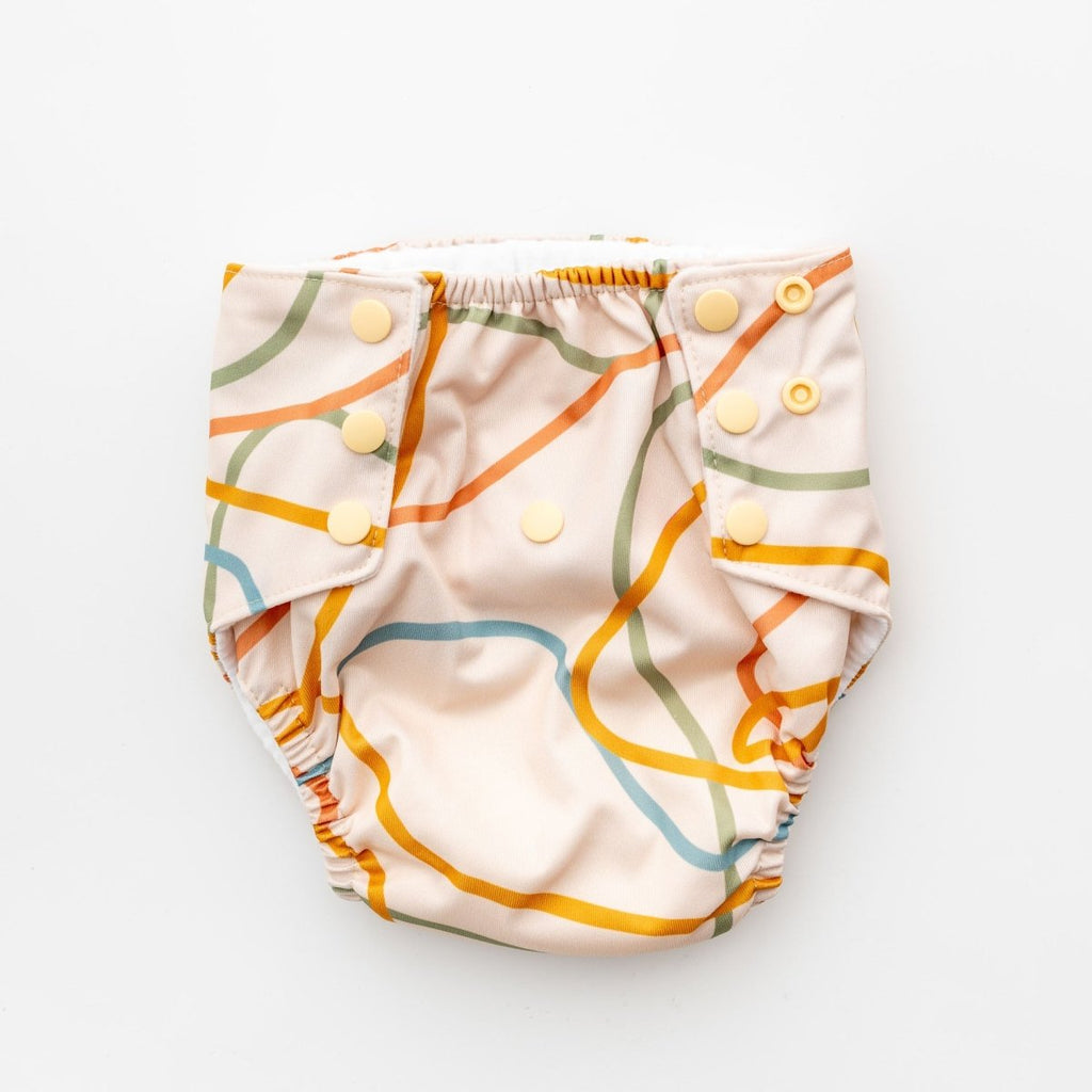 Loopy Lines - Modern - Cloth - Diapers - Training Pant - Kinder Cloth Diaper Co. - Pittsburgh - Based - Small - Business - Woman - Owned
