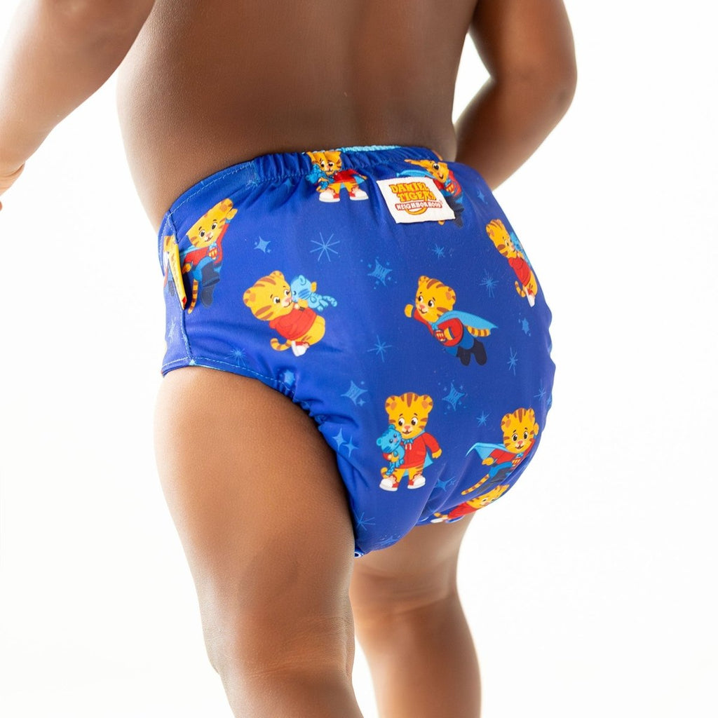 Daniel Tiger's Neighborhood Pocket Cloth Diaper with Bookfold Insert - Kinder Cloth Diaper Co. - 09 - 03 - 02 - modern reusable cloth diapers and more for birth to potty training - Pittsburgh Based Small Business