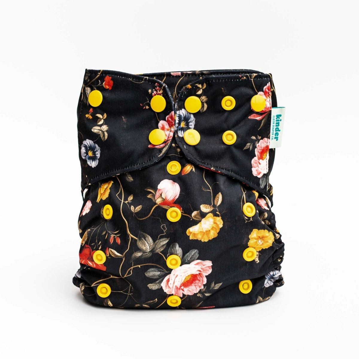 Floral: Essentials Pocket Cloth Diaper with Athletic Wicking Jersey, Grows with your Baby - Kinder Cloth Diaper Co. - 26 - 06 - 01 - modern reusable cloth diapers and more for birth to potty training - Pittsburgh Based Small Business