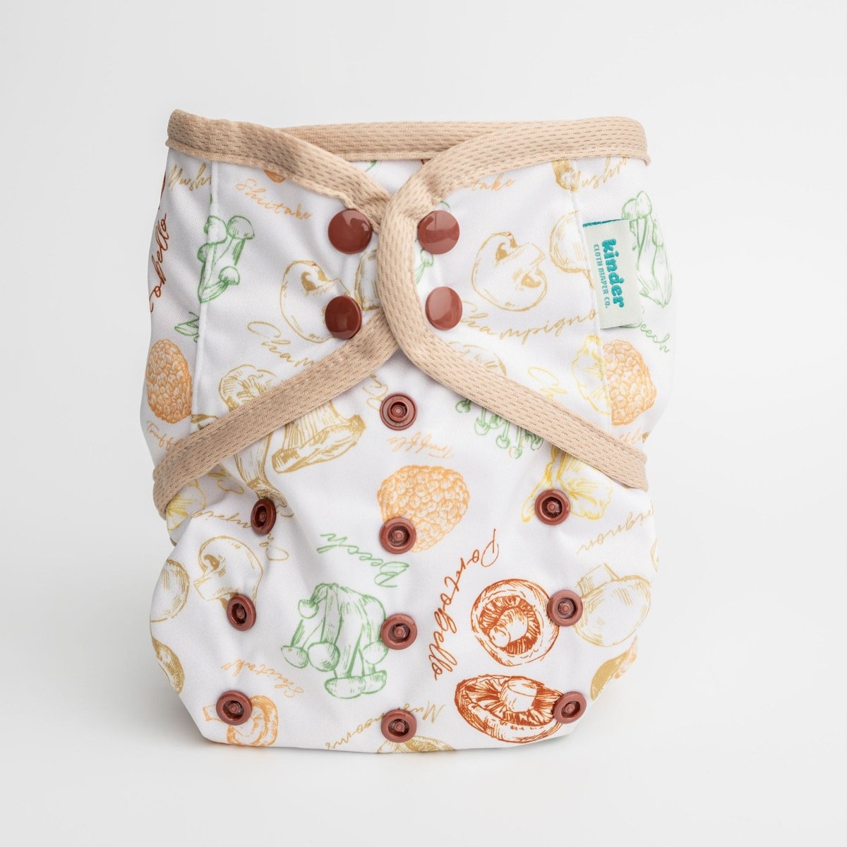 Mellow Mushrooms - Modern - Cloth - Diapers - Diaper Cover - Kinder Cloth Diaper Co. - Pittsburgh - Based - Small - Business - Woman - Owned