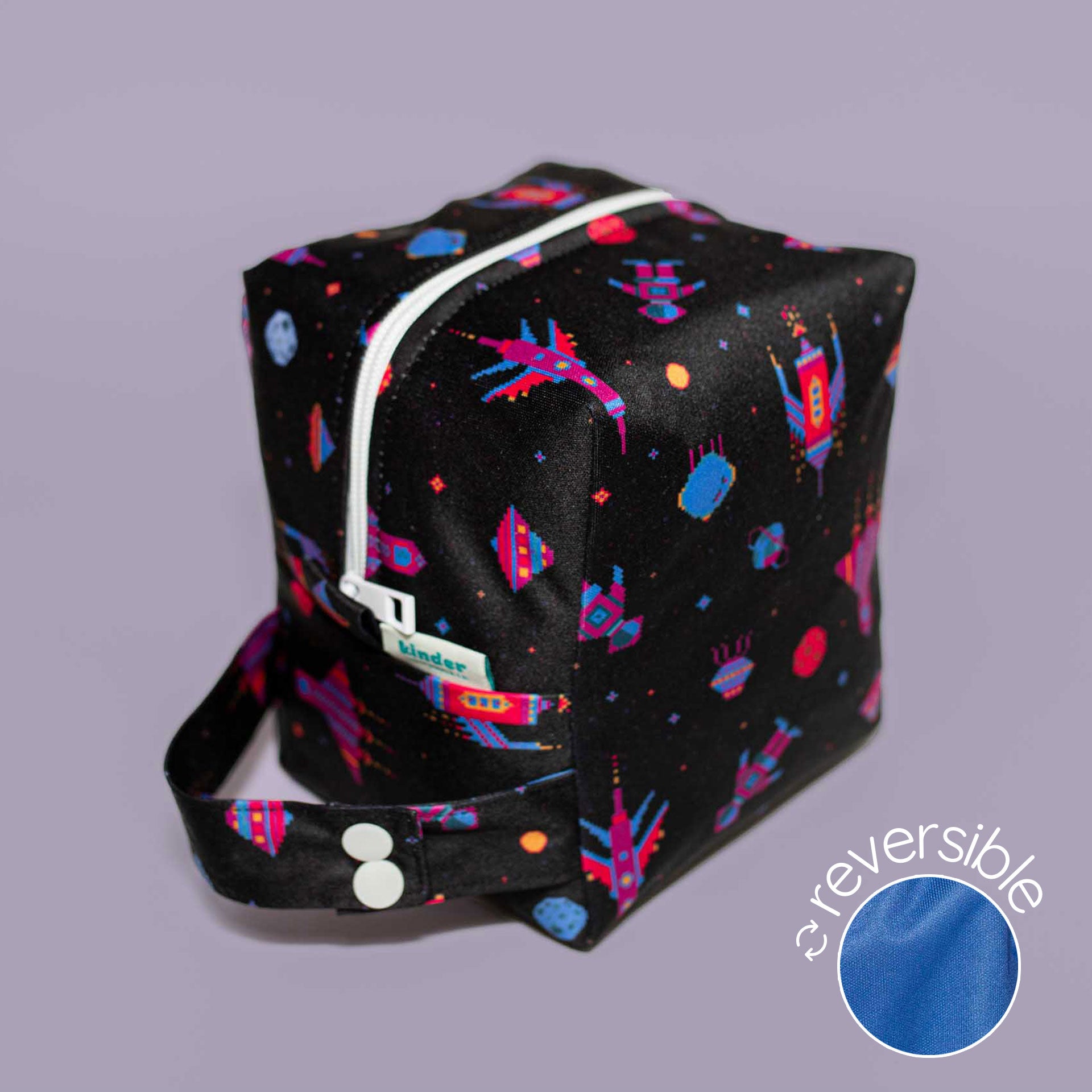 water resistant storage cube mini small storage pod zipper cube for travel pul cloth diaper pod travel bag black vintage meteor asteroids space pixel small business shop small