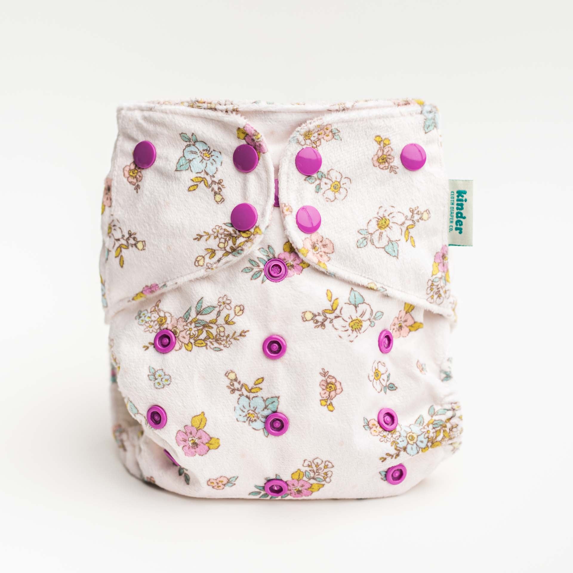 Patterned Lounger Pocket Cloth Diaper — Minky Fleece with Athletic Wicking Jersey