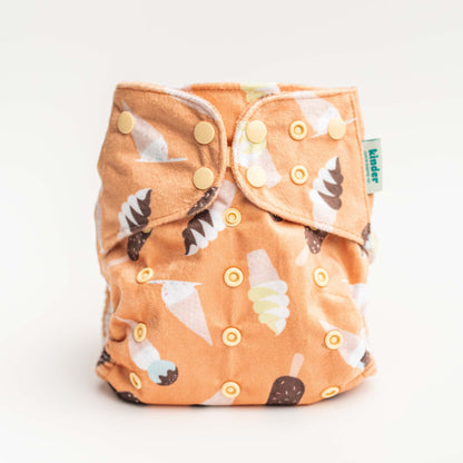 Patterned Lounger Pocket Cloth Diaper — Minky Fleece with Athletic Wicking Jersey