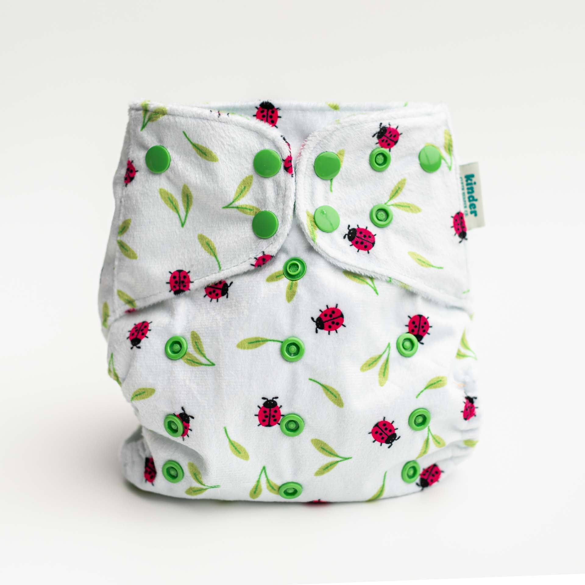 Patterned Lounger Pocket Cloth Diaper — Minky Fleece with Athletic Wicking Jersey