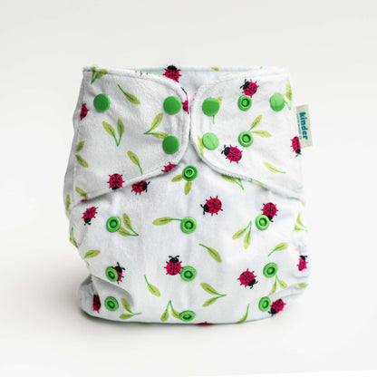 Patterned Lounger Pocket Cloth Diaper — Minky Fleece with Athletic Wicking Jersey