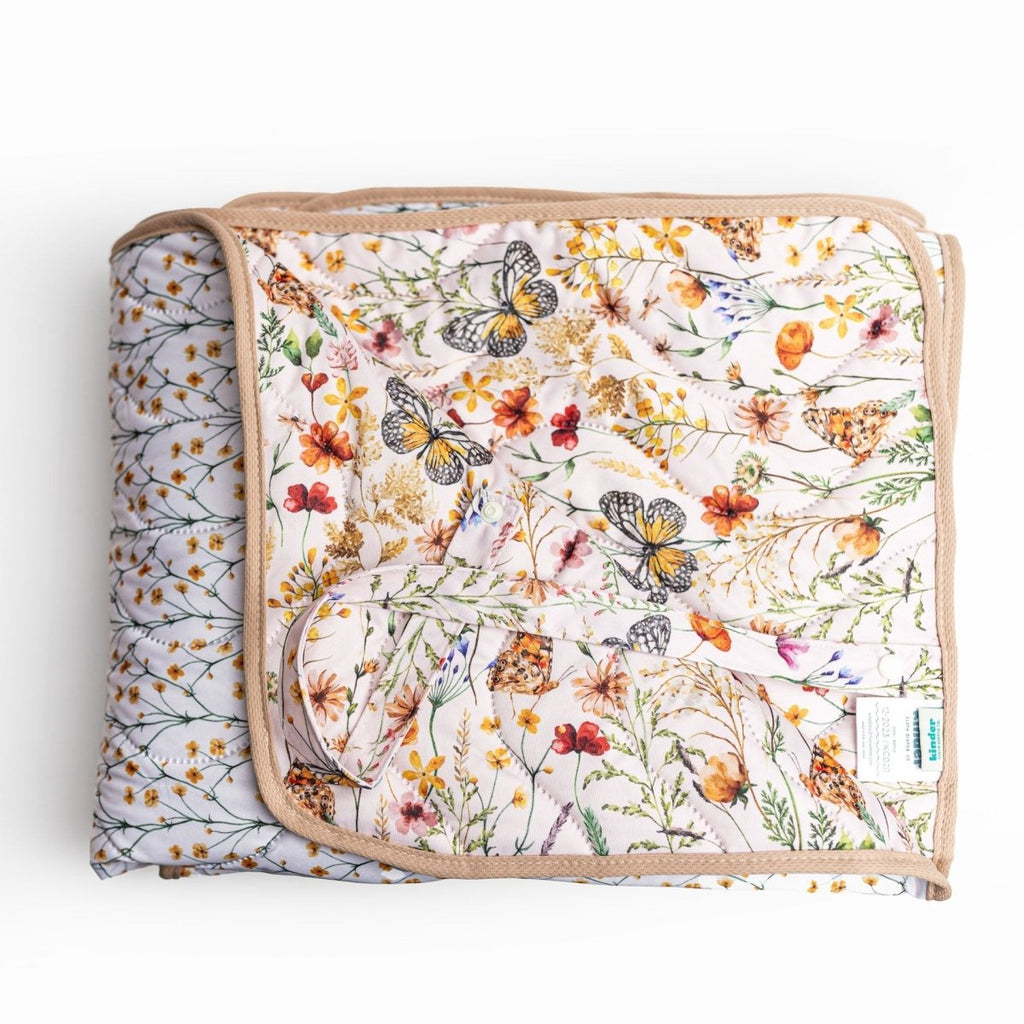 Anywhere Adventure Play Mat, Featuring Quilted Wipeable Machine Washable Fabric - Kinder Cloth Diaper Co. - modern reusable cloth diapers and more for birth to potty training - Pittsburgh Based Small Business