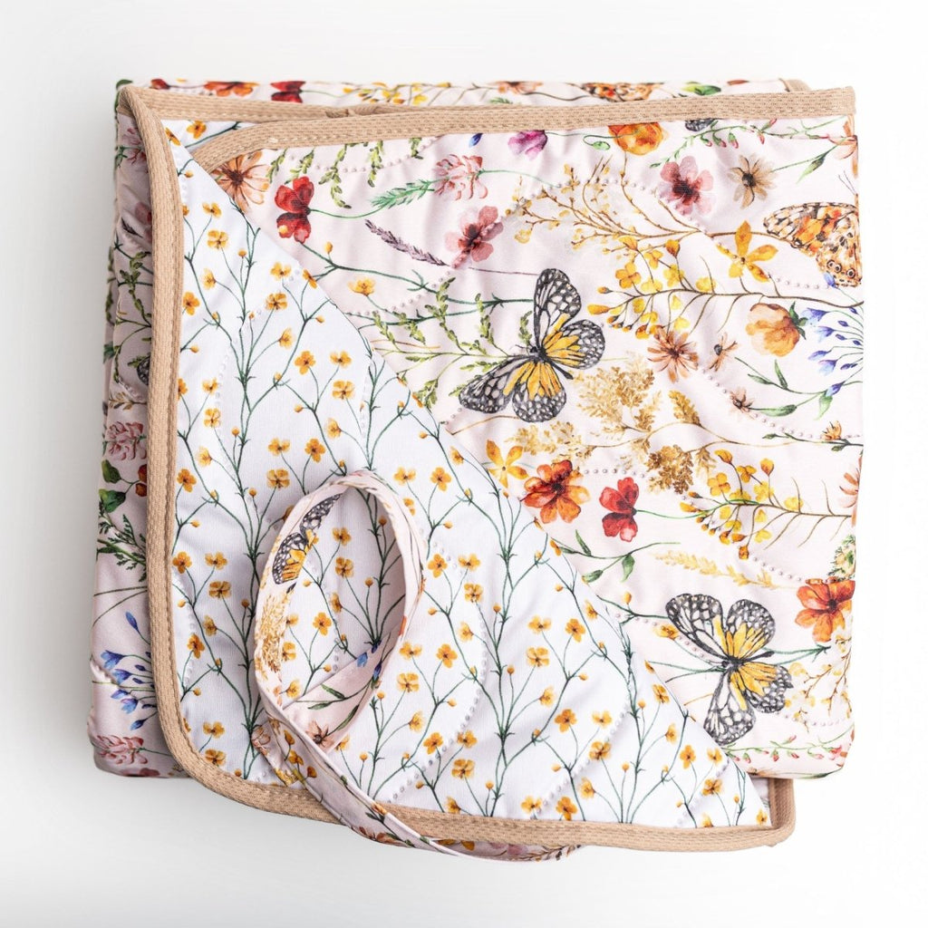Anywhere Adventure Play Mat, Featuring Quilted Wipeable Machine Washable Fabric - Kinder Cloth Diaper Co. - modern reusable cloth diapers and more for birth to potty training - Pittsburgh Based Small Business