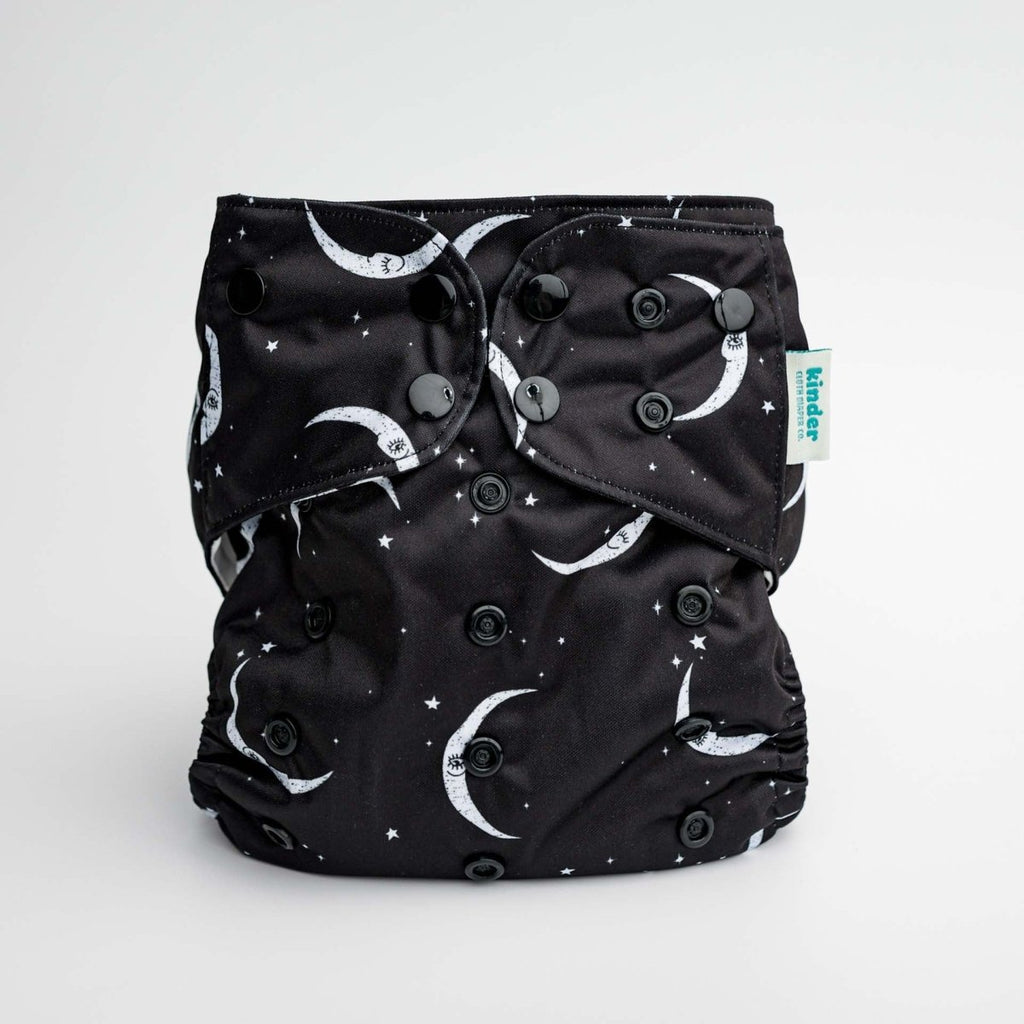 Space and Sky: Essentials Pocket Cloth Diaper with Athletic Wicking Jersey, Grows with your Baby - Kinder Cloth Diaper Co. - 27 - 06 - 04 - modern reusable cloth diapers and more for birth to potty training - Pittsburgh Based Small Business