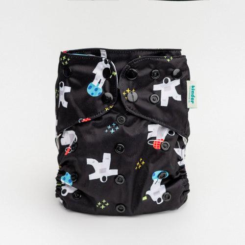 Space and Sky: Essentials Pocket Cloth Diaper with Athletic Wicking Jersey, Grows with your Baby - Kinder Cloth Diaper Co. - 29 - 06 - 05 - modern reusable cloth diapers and more for birth to potty training - Pittsburgh Based Small Business