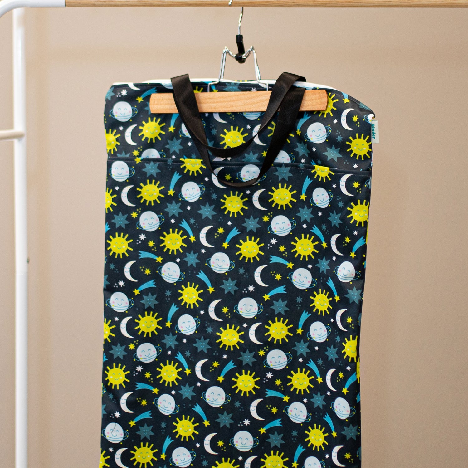 Large Zipper Hanging Wet Bag, Laundry Bag with Handles