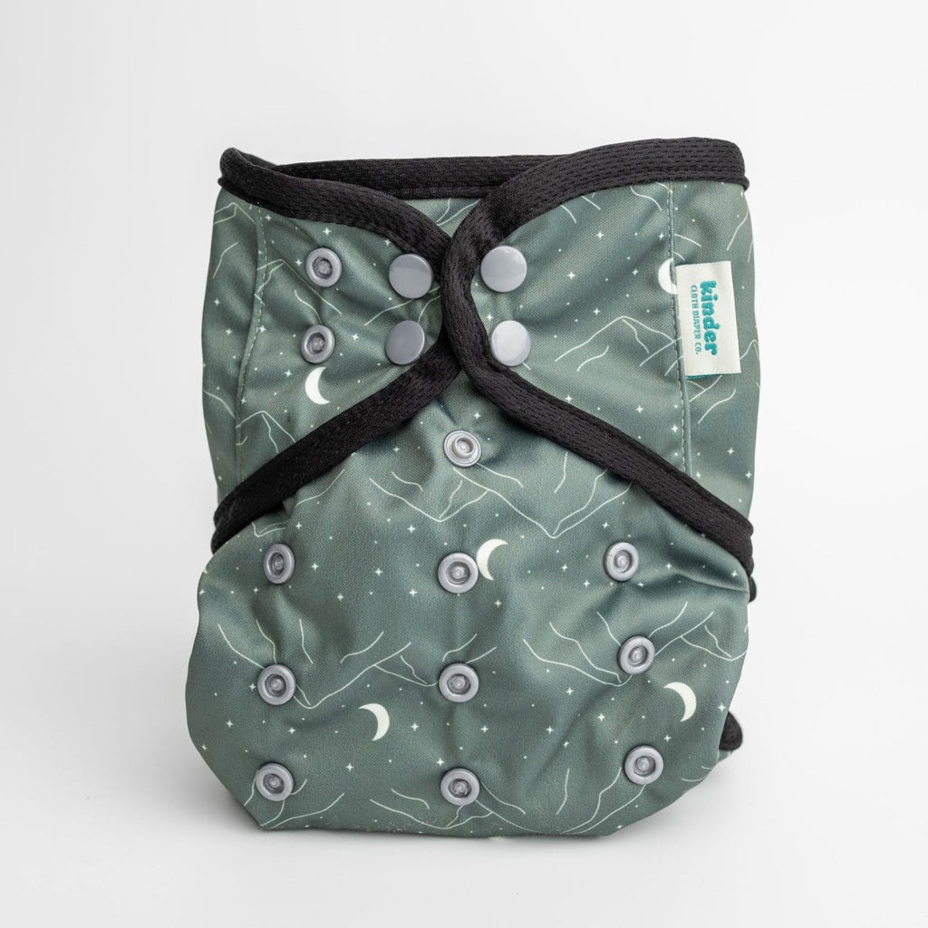 Mountain Moons - Modern - Cloth - Diapers - Diaper Cover - Kinder Cloth Diaper Co. - Pittsburgh - Based - Small - Business - Woman - Owned