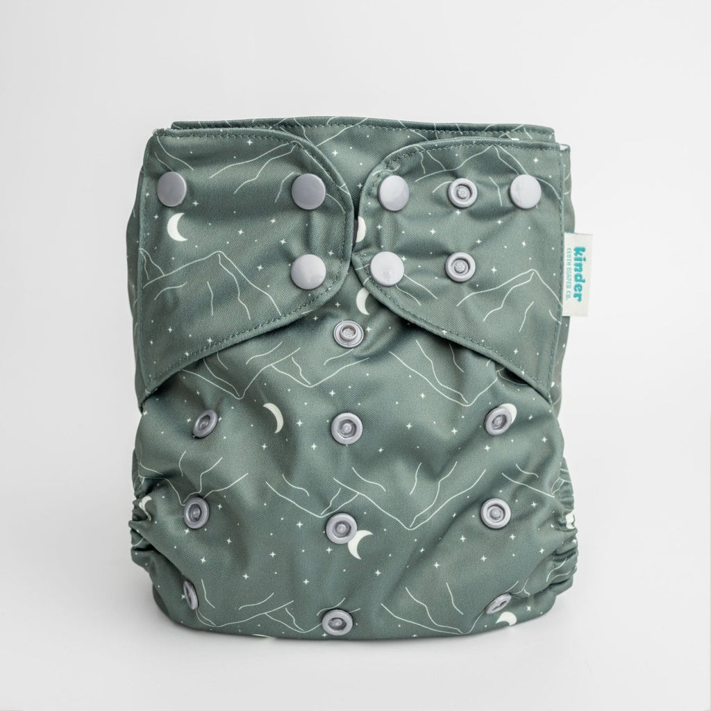 Mountain Moons - Modern - Cloth - Diapers - Pocket Diaper - Kinder Cloth Diaper Co. - Pittsburgh - Based - Small - Business - Woman - Owned
