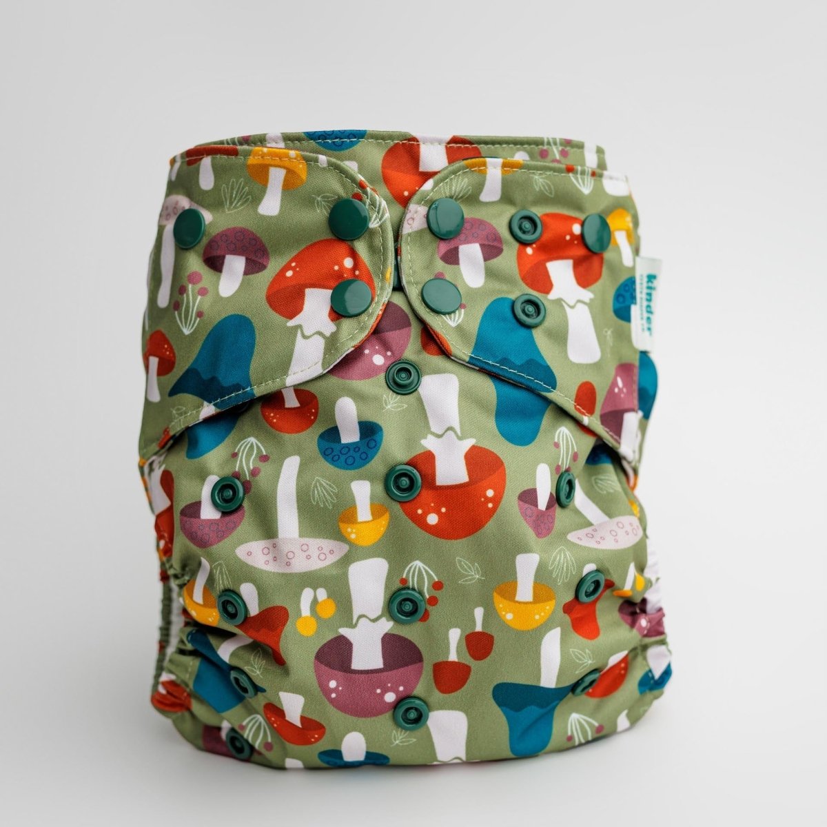 Mushroom Meadow (Boho 2nd Anniversary) - Modern - Cloth - Diapers - Pocket Diaper - Kinder Cloth Diaper Co. - Pittsburgh - Based - Small - Business - Woman - Owned