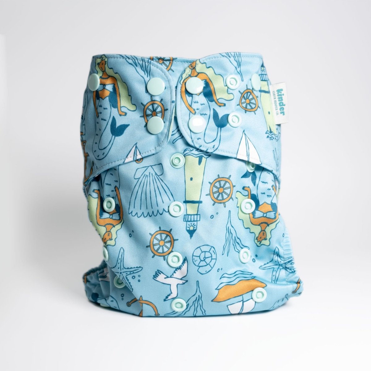 Nautical Nonsense - Modern - Cloth - Diapers - Pocket Diaper - Kinder Cloth Diaper Co. - Pittsburgh - Based - Small - Business - Woman - Owned