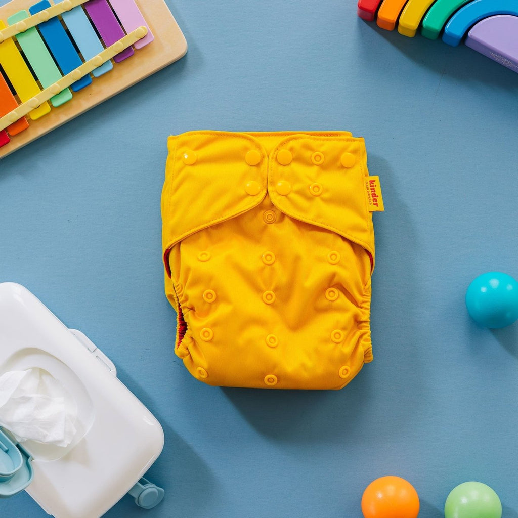 Daniel Tiger's Neighborhood Pocket Cloth Diaper with Bookfold Insert - Kinder Cloth Diaper Co. - 09 - 03 - 01 - modern reusable cloth diapers and more for birth to potty training - Pittsburgh Based Small Business