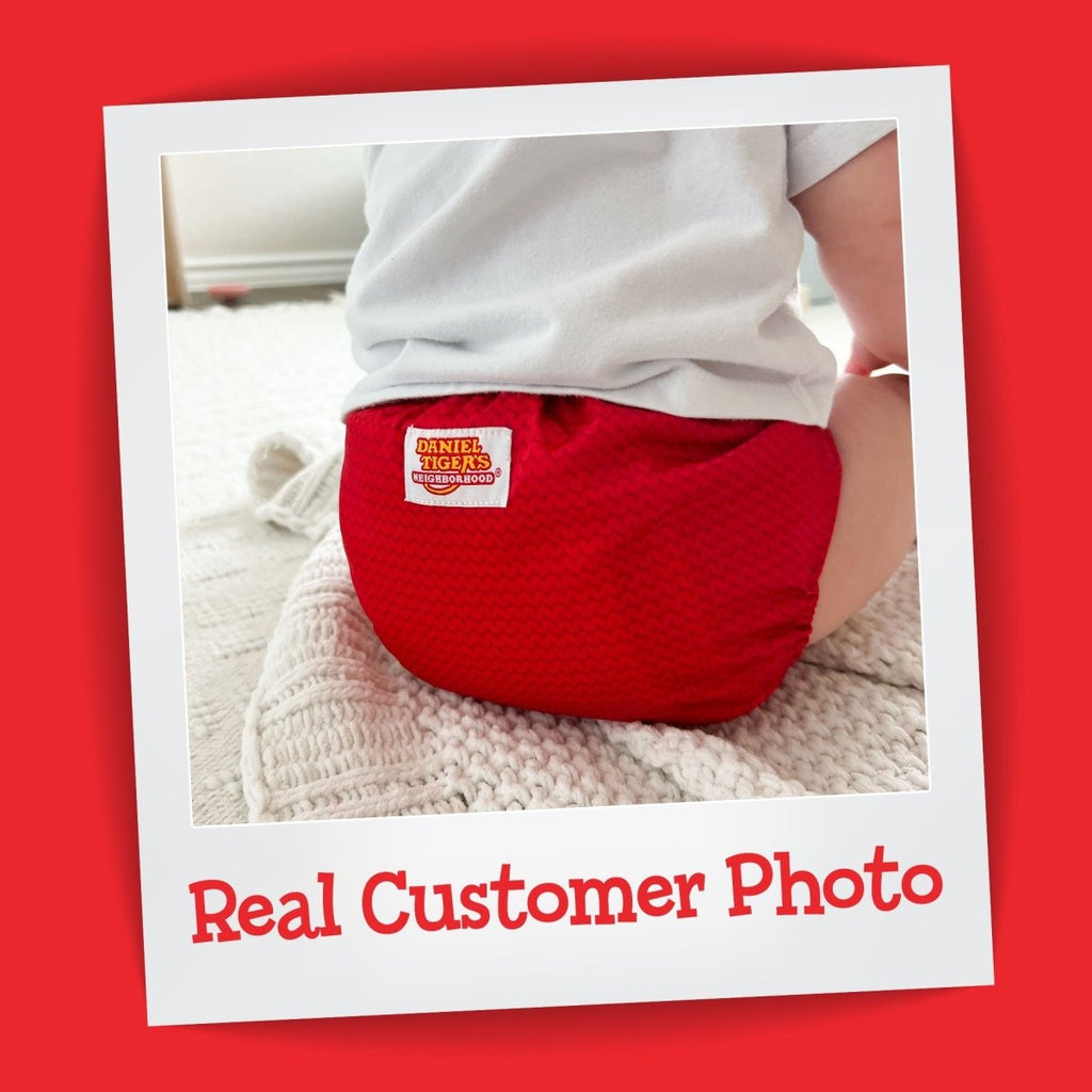 Daniel Tiger's Neighborhood Pocket Cloth Diaper with Bookfold Insert - Kinder Cloth Diaper Co. - 09 - 03 - 01 - modern reusable cloth diapers and more for birth to potty training - Pittsburgh Based Small Business