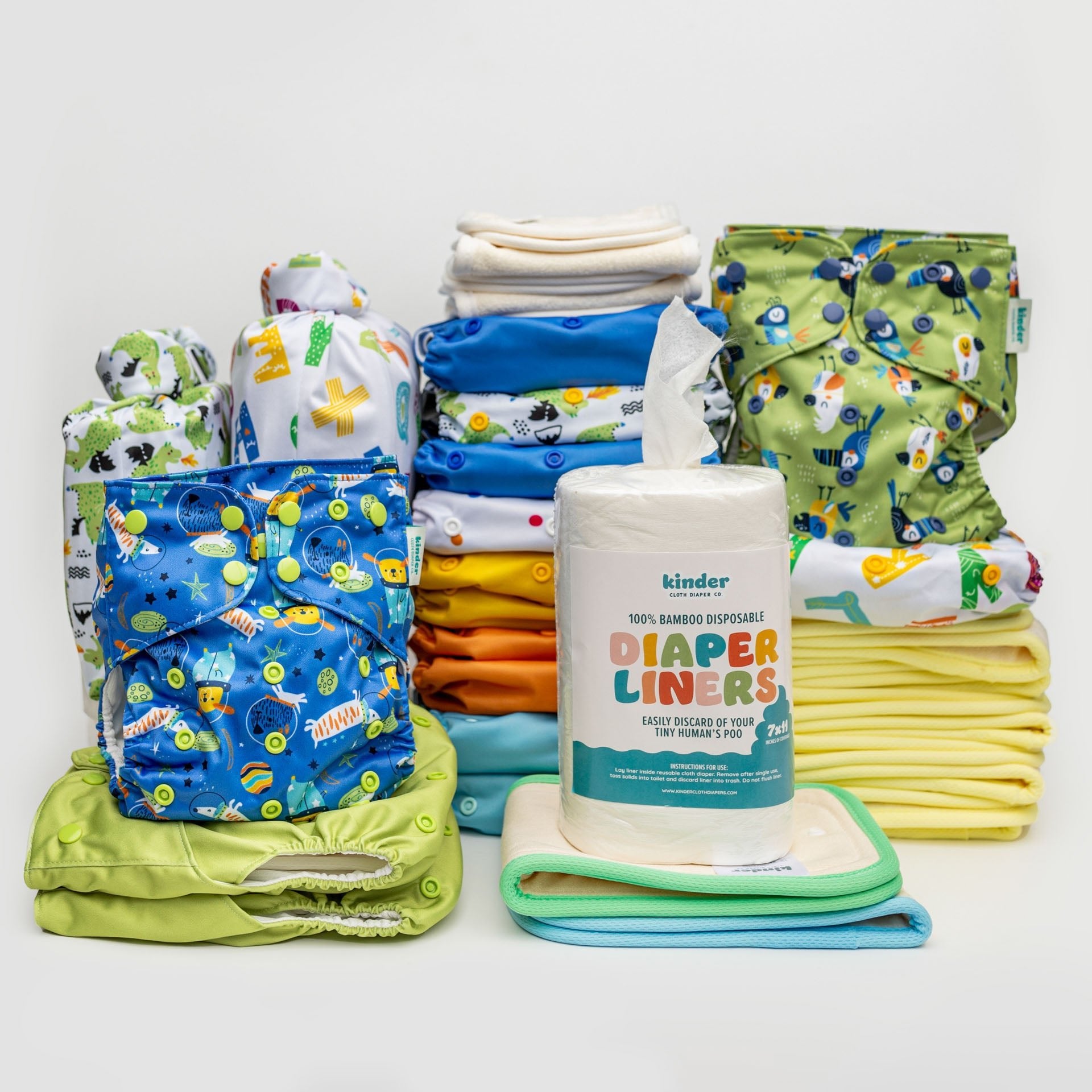 New Parent Starter Bundles: Pocket Cloth Diapers with Athletic Wicking Jersey and More - Kinder Cloth Diaper Co. - 33 - SKID - modern reusable cloth diapers and more for birth to potty training - Pittsburgh Based Small Business