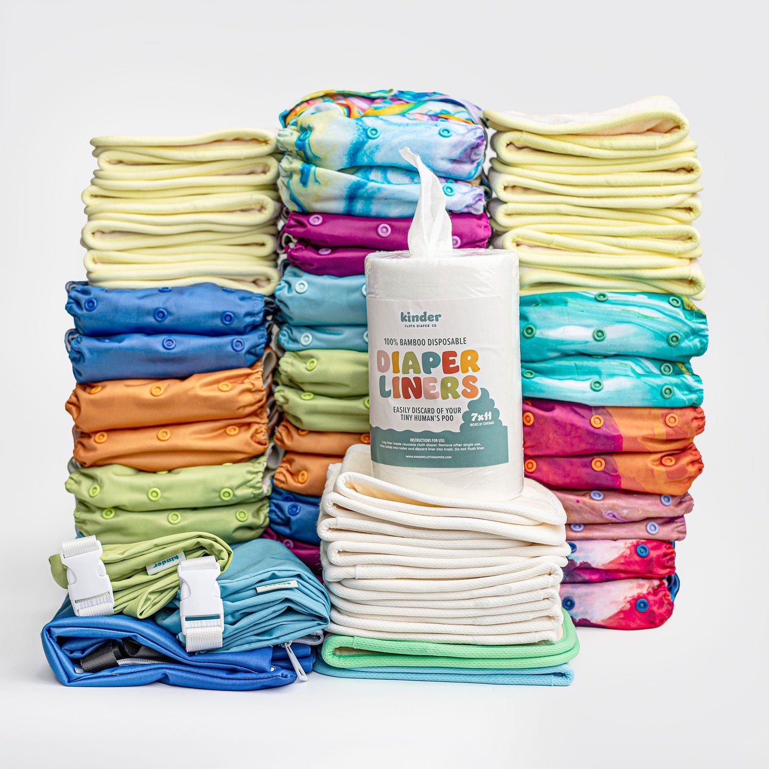 New Parent Starter Bundles: Pocket Cloth Diapers with Athletic Wicking Jersey and More - Kinder Cloth Diaper Co. - 33 - SKID - modern reusable cloth diapers and more for birth to potty training - Pittsburgh Based Small Business
