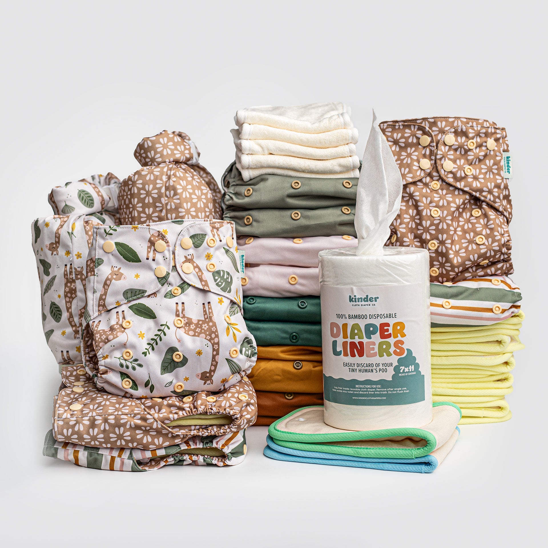 New Parent Starter Bundles: Pocket Cloth Diapers with Athletic Wicking Jersey and More - Kinder Cloth Diaper Co. - 33 - SKID - modern reusable cloth diapers and more for birth to potty training - Pittsburgh Based Small Business