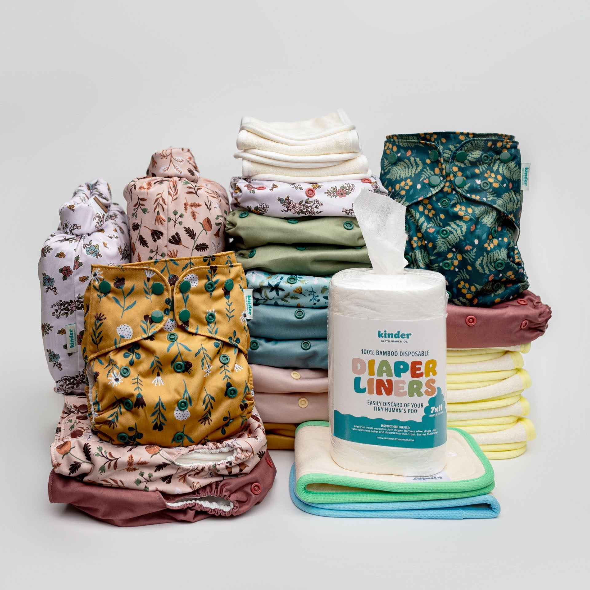 New Parent Starter Bundles: Pocket Cloth Diapers with Athletic Wicking Jersey and More - Kinder Cloth Diaper Co. - 33 - SKID - modern reusable cloth diapers and more for birth to potty training - Pittsburgh Based Small Business