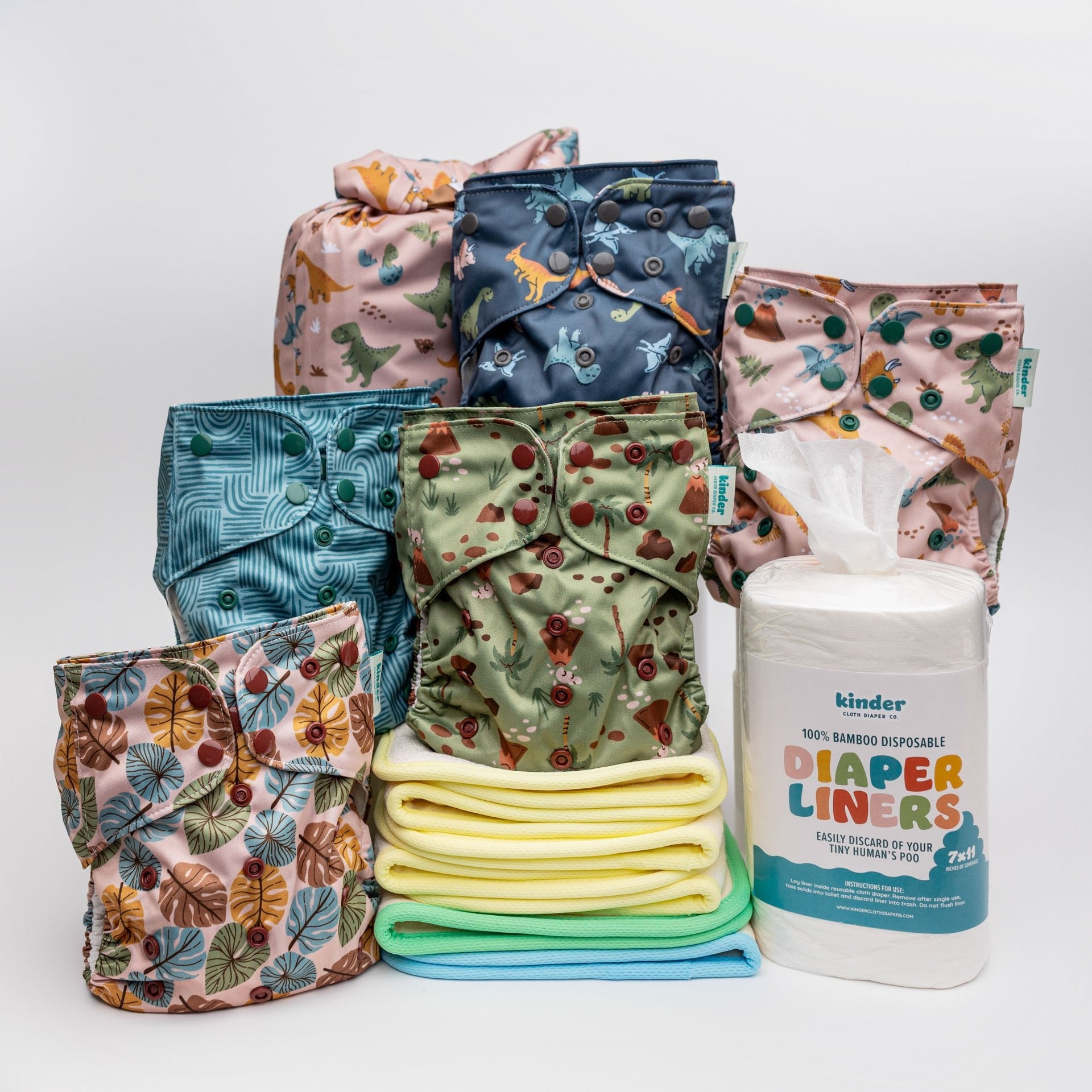 New Parent Starter Bundles: Pocket Cloth Diapers with Athletic Wicking Jersey and More - Kinder Cloth Diaper Co. - 33 - SKID - modern reusable cloth diapers and more for birth to potty training - Pittsburgh Based Small Business