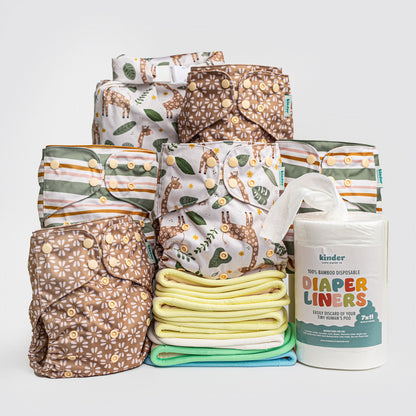 New Parent Starter Bundles: Pocket Cloth Diapers with Athletic Wicking Jersey and More - Kinder Cloth Diaper Co. - 33 - SKID - modern reusable cloth diapers and more for birth to potty training - Pittsburgh Based Small Business