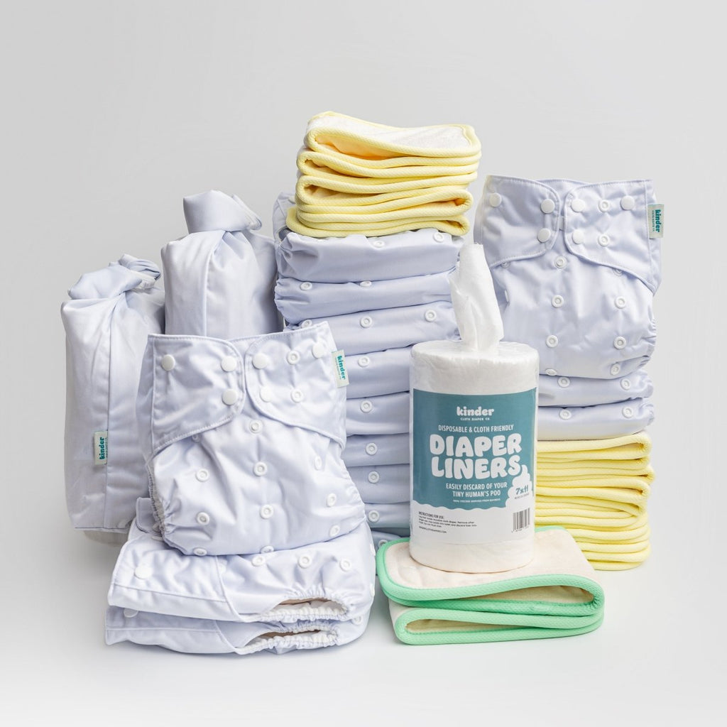 -Modern-Cloth-Diapers-New Parent Starter Bundle-Kinder Cloth Diaper Co.-Pittsburgh-Based-Small-Business-Woman-Owned