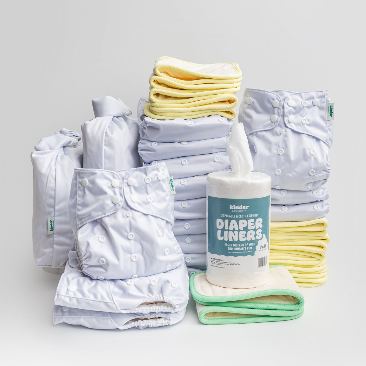 -Modern-Cloth-Diapers-New Parent Starter Bundle-Kinder Cloth Diaper Co.-Pittsburgh-Based-Small-Business-Woman-Owned