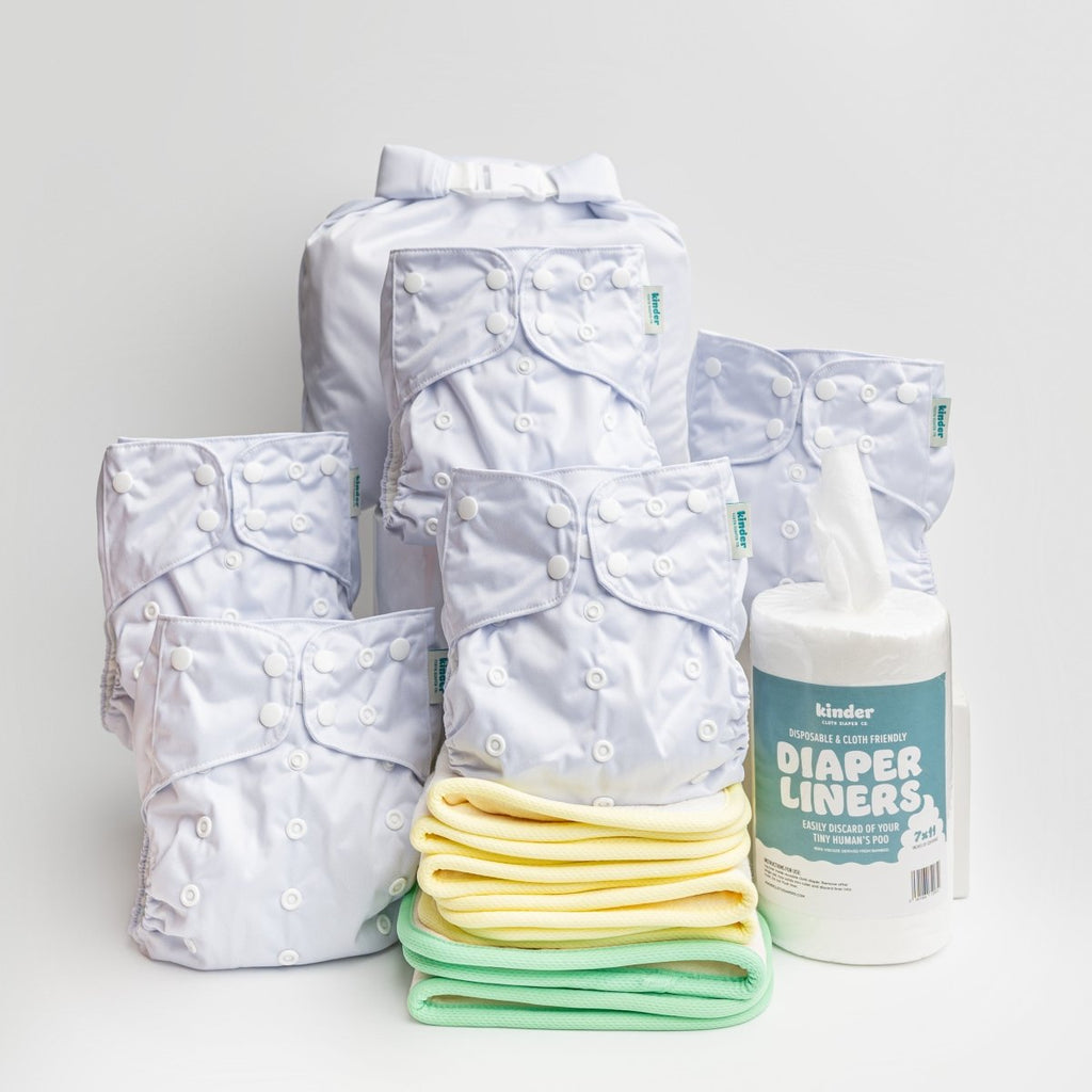 -Modern-Cloth-Diapers-New Parent Starter Bundle-Kinder Cloth Diaper Co.-Pittsburgh-Based-Small-Business-Woman-Owned