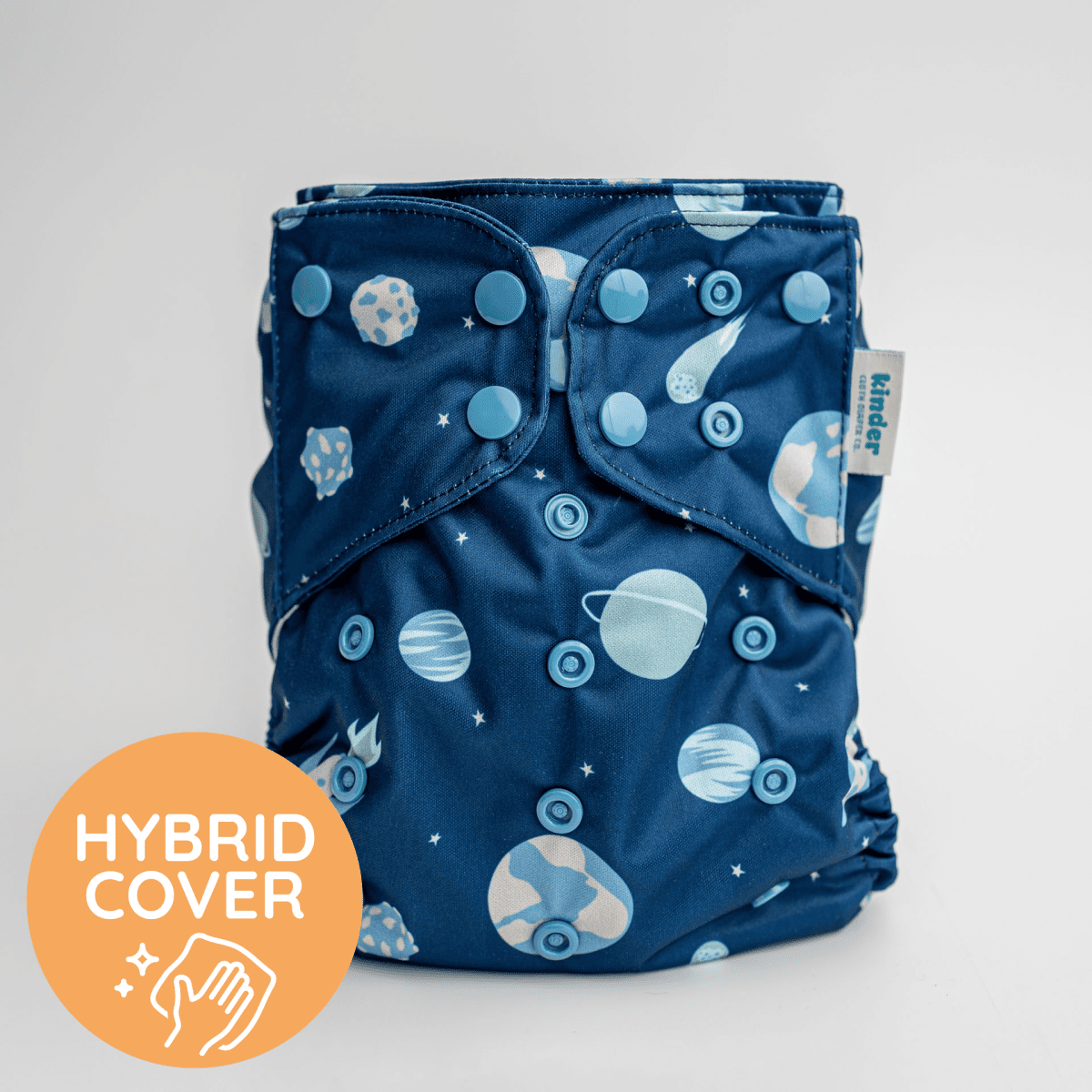 Out of this World (Navy) - Modern - Cloth - Diapers - Diaper Cover - Kinder Cloth Diaper Co. - Pittsburgh - Based - Small - Business - Woman - Owned