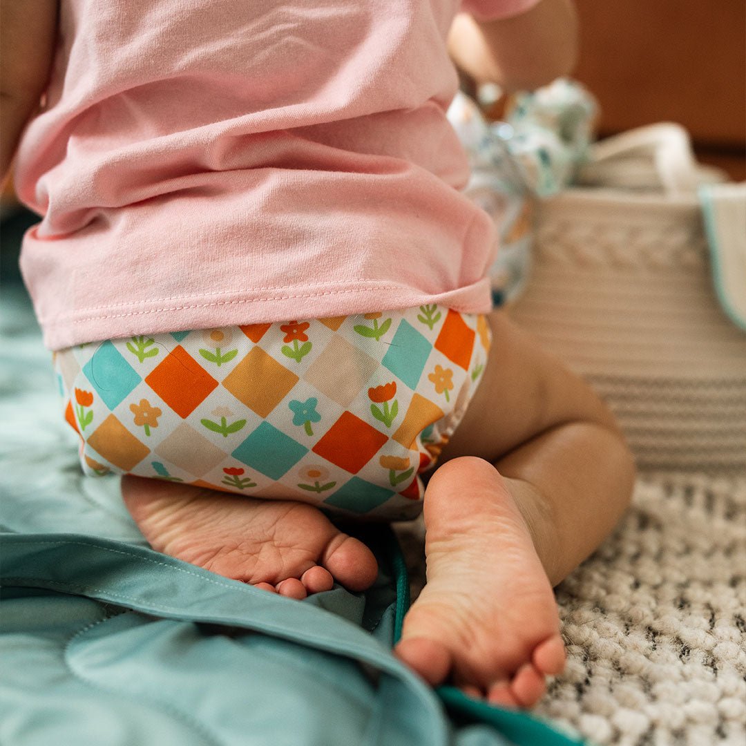 Paper Flowers - Modern - Cloth - Diapers - Pocket Diaper - Kinder Cloth Diaper Co. - Pittsburgh - Based - Small - Business - Woman - Owned