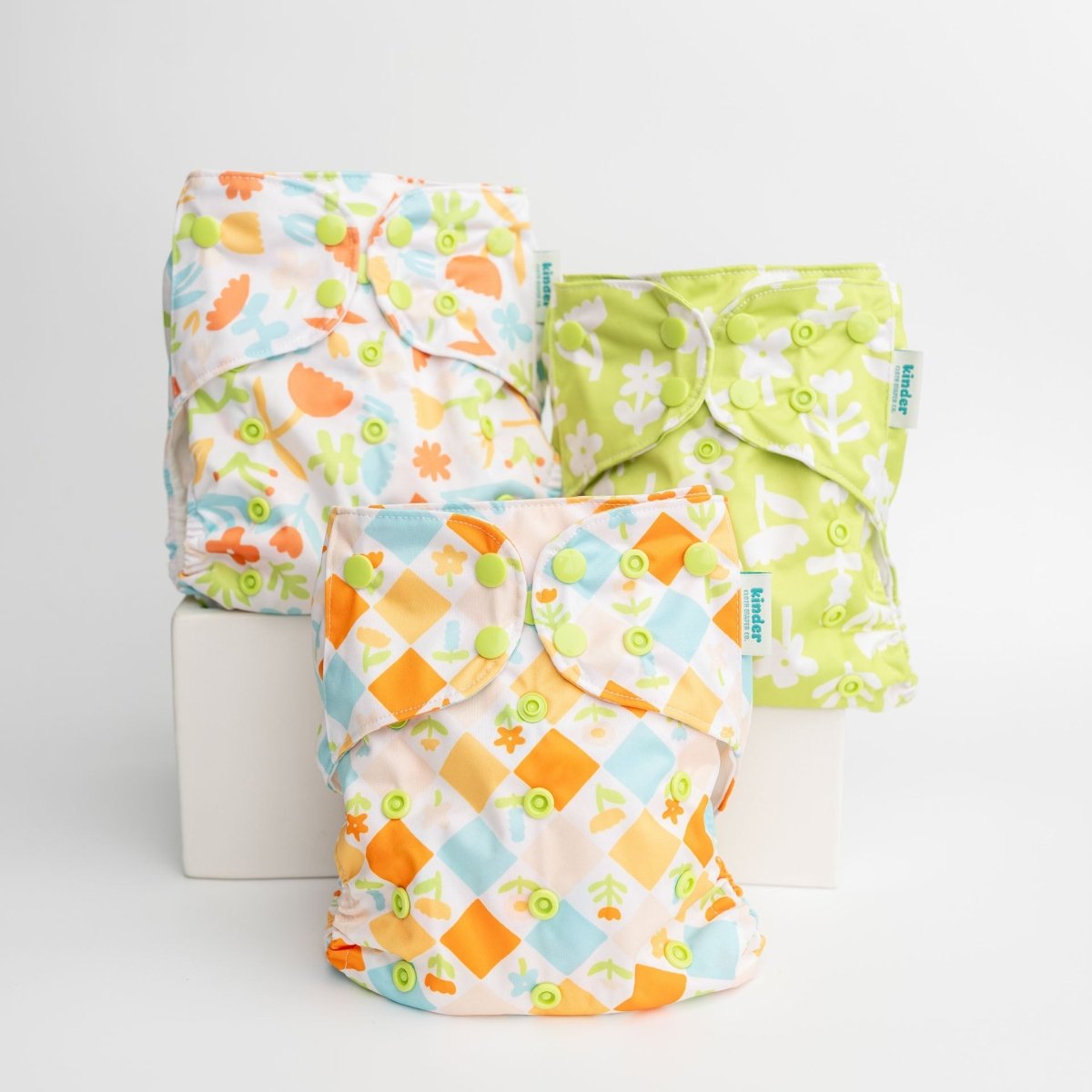 Paper Flowers - Modern - Cloth - Diapers - Pocket Diaper - Kinder Cloth Diaper Co. - Pittsburgh - Based - Small - Business - Woman - Owned