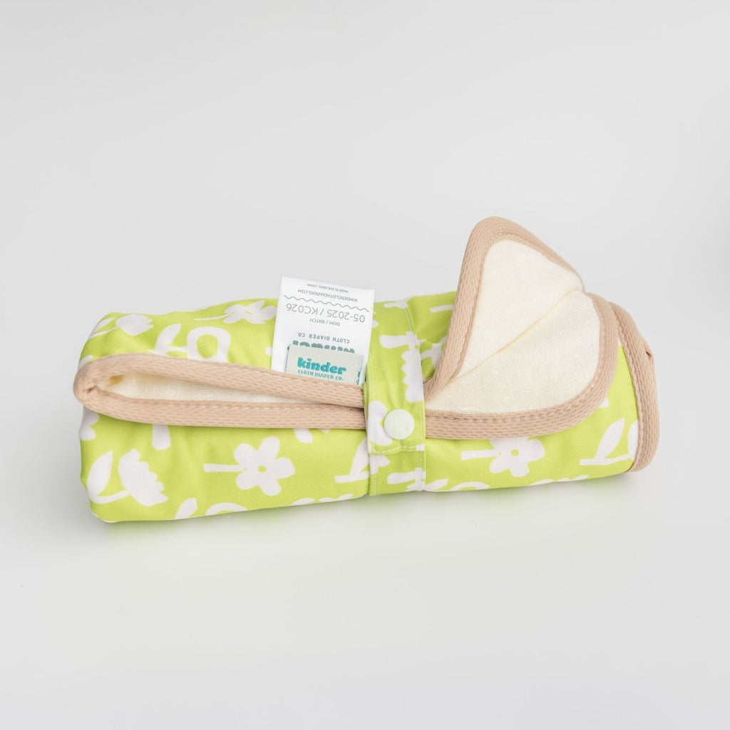 Paper Flowers - Modern - Cloth - Diapers - Change Mat - Kinder Cloth Diaper Co. - Pittsburgh - Based - Small - Business - Woman - Owned
